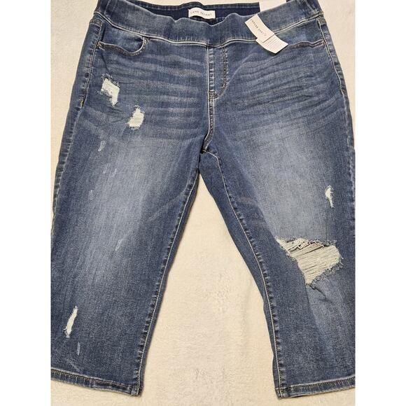 Lane Bryant Denim - Lane Bryant High Rise distressed Jegging Padel jeans size 18 plus size denim NWT